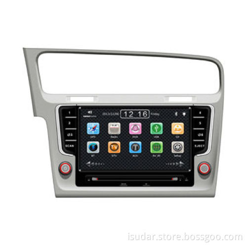 In-dash car DVD player for VW GOLF 7 2013-, NAV/CD/MP3/DVD/USB/SD/BT, with 8" TFT monitor